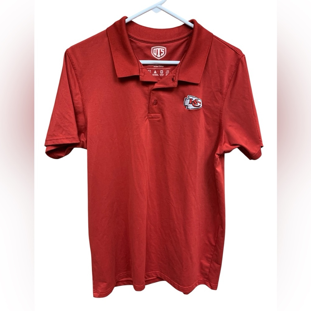 Men's Red Polo Shirt with NFL Chiefs Logo